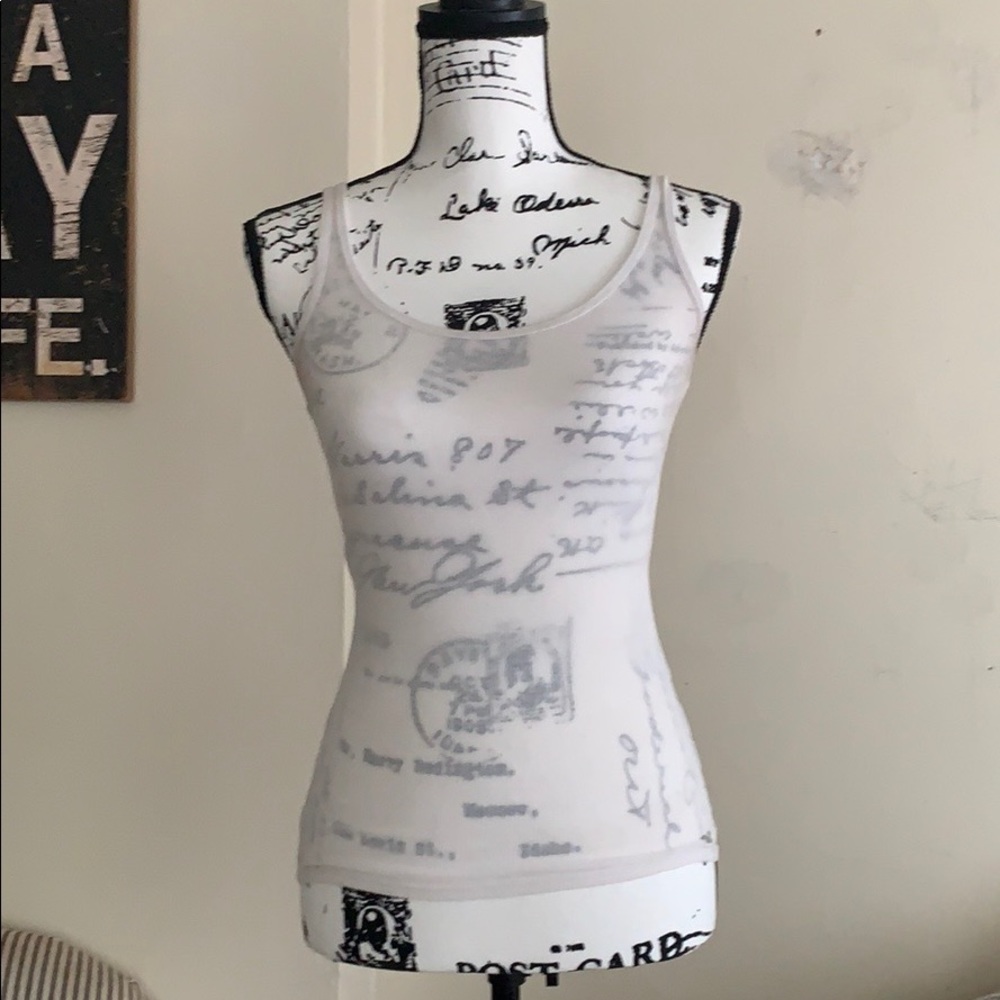 NWOT pure white ribbed tank top